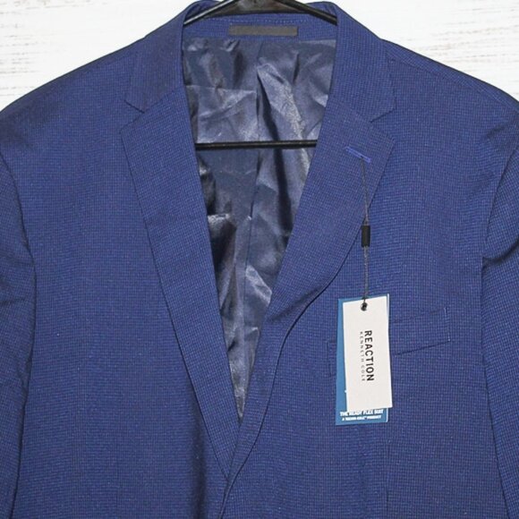 Reaction Kenneth Cole Techni-Cole Stretch Plaid Coat Size 42 Regular NWT - Picture 3 of 8